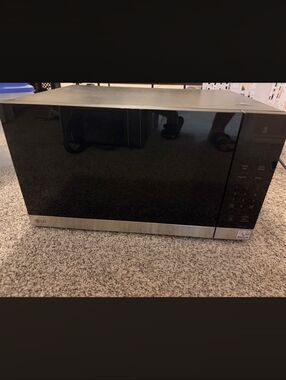 LG Black and Silver Countertop Microwave